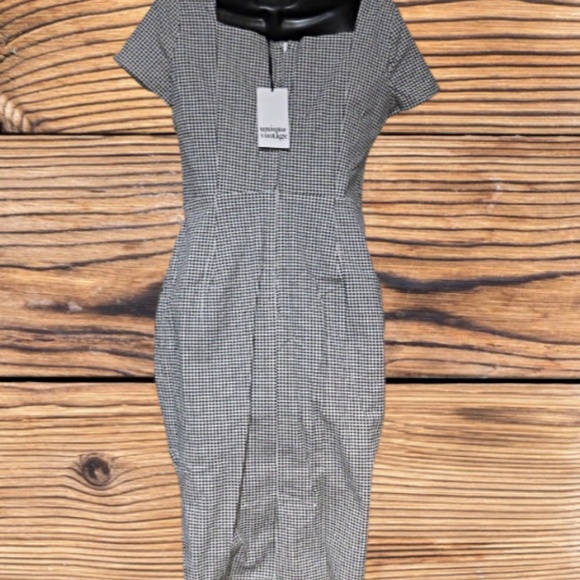 NWT's UNIQUE VINTAGE Rockabilly / Pin-up Houndstooth Dress - Picture 3 of 8